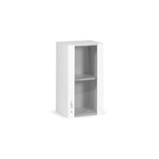 Armario de fresno blanco con 1 puerta en madera de melamina h.72x40x32cm