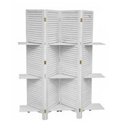 Presidenta de madera 4 paneles de madera blanca en mal estado 165 xh.170 cm