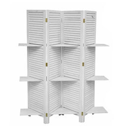 Presidenta de madera 4 paneles de madera blanca en mal estado 165 xh.170 cm