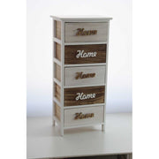 Desglose 5 cajones en casa White y Walnut 40x29xh.90 cm