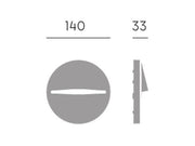 Lámpara de Pared Redonda de Aluminio Fundido 3W 360 Lúmenes 4000°K Grafito