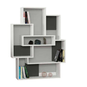 Librería Barce blanco antracita 101x22x132h
