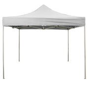 3 x 3 Gazebo plegable blanco blanco cubierto de PVC impermeable