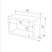 Cuadro rectangular Monroe decoración de pared 36 x 18 x 22 h cm
