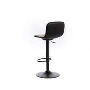 Taburete en microfibra beige con estructura de metal 39x45x86/102h cm