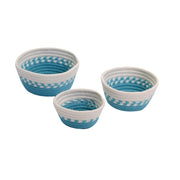 Cesta redonda tela turquesa 1-3 cmø20h9