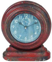 Mini reloj de madera rojo ea-0721 cm. 12.5 x 6h15