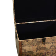 Baúl rectangular ecopiel marrón 1-3cm60x40h42