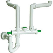 Sifón fregadero autolimpiante compacto 2 vías 1