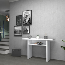 Mesa consola plegable Alerce blanco IKEBANA 120x40x h76 cm