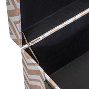 Baúl ecopiel marrón rectangular 1-3 cm64x40h35
