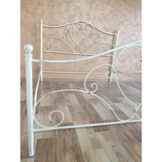 Cama individual Papavero hierro forjado marfil oro