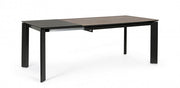 Mesa extensible gris y negra