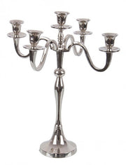 Candelabro Norah 5 Fuegos Plata Alt.43
