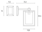 Aplique Inferior E27 domus linea blanca