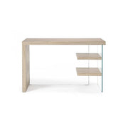 Escritorio bilbao de madera y vidrio templado 120x50x76h cm