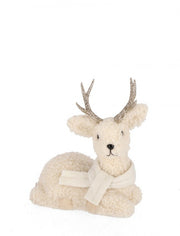 Figura de reno Kerrie sentado marfil 22x27H