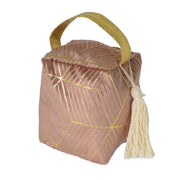 Tope de puerta tela bolso rosa cm12x10h15-18