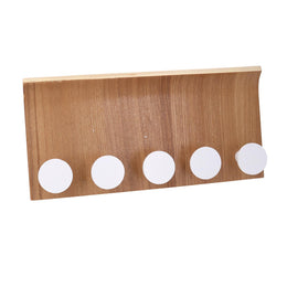 Percha madera marrón 5 plazas cm35x5x17