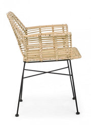 Silla Tunas con reposabrazos en fibra natural