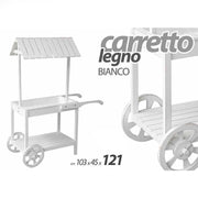 Soporte de carro blanco del jardín de la exposición 121 cm