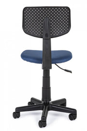 Silla de oficina con ruedas ajustables azules