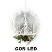Guirnalda led metal con iglesia blancacm25x7x47,5