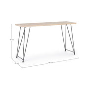 Consola de acero con tapa de madera DISTRICT 140x39x h79 cm