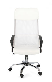 Sillón de oficina en ecopiel blanca Dakar