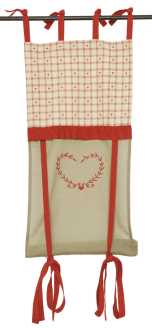 Cortina de ventana de tela ro beige. re-0648cm. 45x160