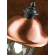 Poste con estructura en aluminio inyectado gris y cobre para exterior h. 244 cm