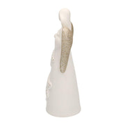Ángel de cerámica oro blanco con led ø10,5h27,5