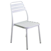 Silla de exterior de aluminio blanco las vegas cm 49x 58 x h45 - 88
