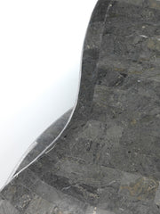 Mesa de centro moderna de piedra gris cm 123 x 60 xh 34