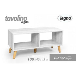 Mesita baja blanca cm 100 x 40 x 45 h