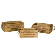 Cajón de madera 1-3 rincón oxidado rectangular cm40,5x21h15