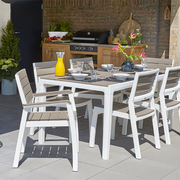 Mesa Keter Harmony blanco - capuvvino 160x90 cm