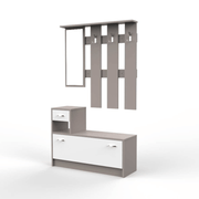 Mueble de entrada Rudolf en blanco moca claro