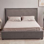 Cama Matrimonial Neso con Almacenamiento en Tela Gris L 170 x P 206 x A 118 cm