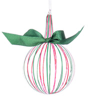 Esfera Vetro Stripe Transp Colori D80mm Alto 13cm