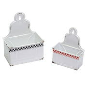 Rejilla metálica 1-2 blanco rojo negro cm19x12h24