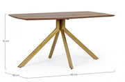 Mesa de madera estilo vintage para 6 personas 150x90