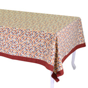 Borde de mantel burdeos óptico cm5 rectangular cm140x240