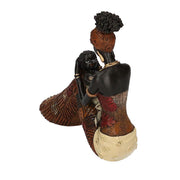 Estatua de resina mujer africana cm18,5x6h17
