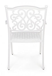 Silla de exterior Ivrea blanca con reposabrazos