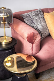 Juego combinado de mesa de centro moderna y otomana Annika en gris oscuro