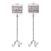 Placa con soporte alto abierto-cerrado cm30,5x23,5h111