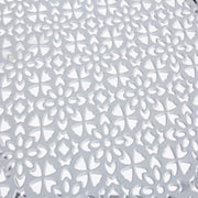 Mesa de jardín plegable redonda en acero gris MARLENE diámetro 60x h77 cm