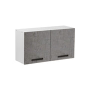 Unidad de pared sobre campana gris cemento con 2 puertas de cocina Cm 90x32xh49