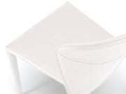 Silla polipiel y asiento blanco 49x56x82h cm
